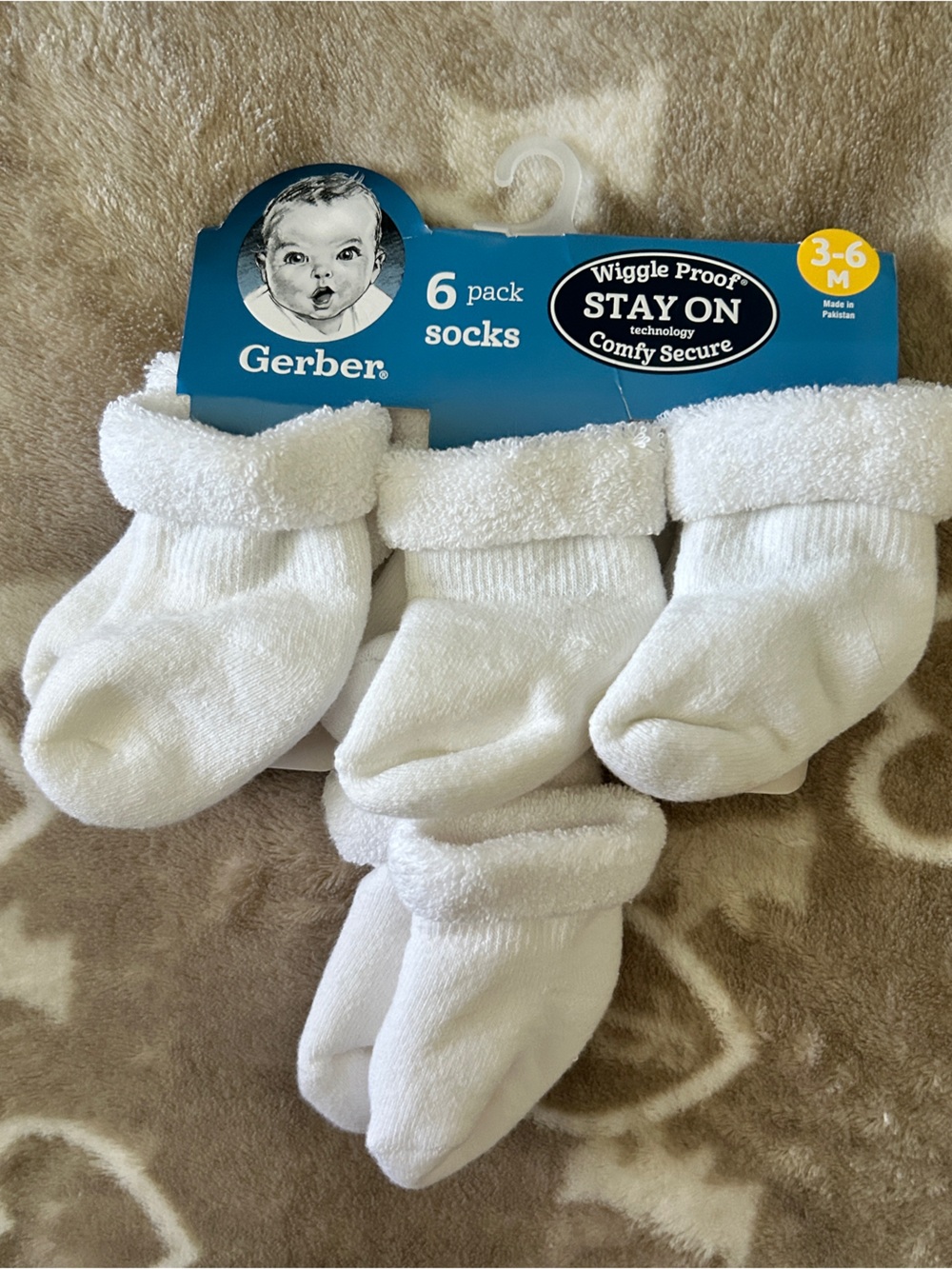 Gerber White Infant Socks - Pack of 4